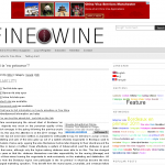 Banner advert Fine Wine magazine